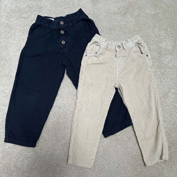 ZARA Kids 2-3yr Navy Blue wide leg pant - Picture 2 of 5